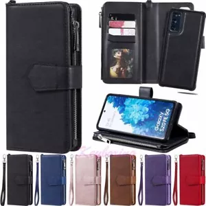Für Samsung S24 Plus S23 S22 S21 S20 S10 S9 abnehmbare Geldbörse Lederhülle Cover - Bild 1 von 49