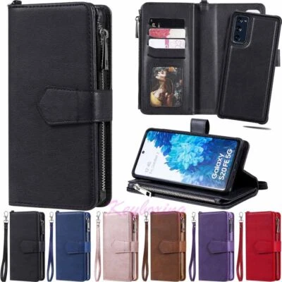 For Samsung S24 Plus S23 S22 S21 S20 S10 S9 Detachable Wallet Leather Case Cover - Image 1 of 4