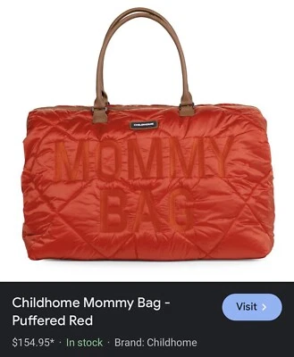 CHILDHOME The MOMMY BAG aubergine purple large baby diaper travel bag NWT XL - Image 1 of 4