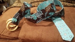 Vera Bradley Java Blue Adjustable Reversible Belt - Picture 1 of 2