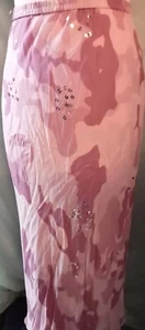 Festival! Pure Silk Lilac Unbranded Camo Skirt SzS/M - Picture 1 of 7