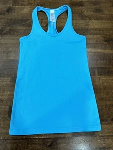 Ivivva by Lululemon Racerback Tank Top Girls Sz 10 Logo Bright Blue EUC - Picture 1 of 6
