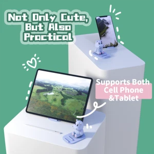 Mobile Phone Tablet Stand PVC Doll Hippo Desktop Ornaments Cell Phone Bracket - Zdjęcie 1 z 9
