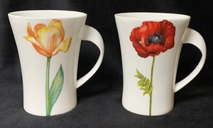 The Butchart Gardens Bone China Cup Mug 8oz Floral Victoria Canada England Set 2 - Picture 1 of 10