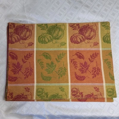 Juego de 5 manteles individuales Patchwork otoño otoño colores hojas y calabazas  Foto 1 de 4