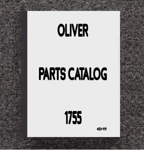1755 TRACTOR SERVICE PARTS MANUAL CATALOG FITS OLIVER TRACTOR 1755 433-119 - Picture 1 of 19
