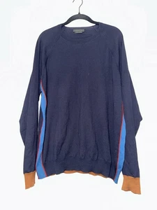 Prada Navy Crewneck Sweater Sz 54 Virgin Wool Soft Lightweight  - Picture 1 of 13