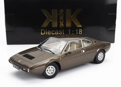 MODELLINO AUTO STATICO DIECAST KK FERRARI DINO 208 GT4 1975 MARRONE SCALA 1/18 - Immagine 1 di 4