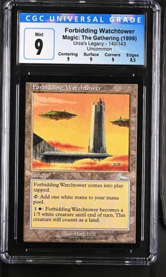 FORBIDDING WATCHTOWER Urza's Legacy CGC 9 Vintage MTG [Nostalgium] - Image 1 of 2