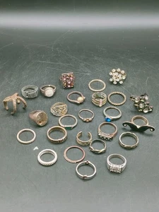 ✨ Vintage Bundle of 26 Rings – Assorted Styles, Sizes 7 & 8 Plus ✨ - Picture 1 of 7