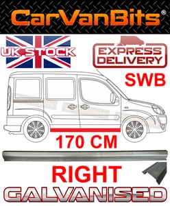 FOR FIAT DOBLO SWB 2001-2010 SILL REPAIR BODY RUST OUTER PANEL 170 CM RIGHT - Picture 1 of 3