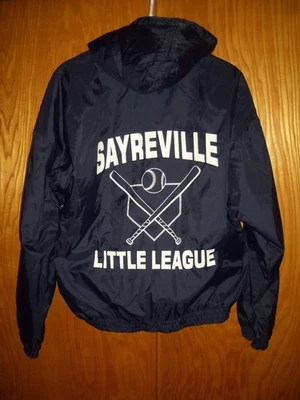 vintage Sayreville NJ Little League Baseball Hooded Jacket Windbreaker (M) - Image 1 of 4