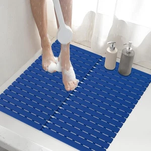 Alfombra de ducha antideslizante alfombra de baño para piso de bañera y puesto con 200+ ventosas y D... - Imagen 1 de 9
