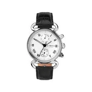 LINKS OF LONDON Herren STS weiß schwarz Leder Driver DD Uhr UVP430 NEU - Bild 1 von 1