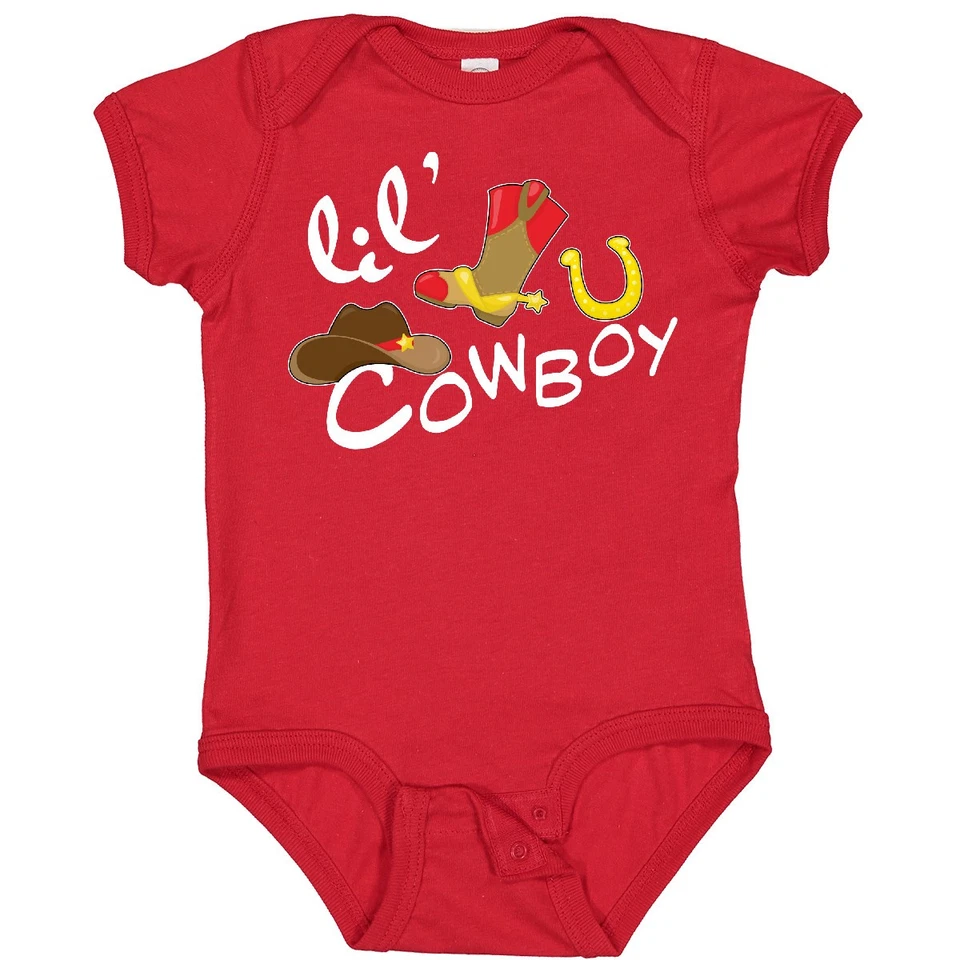 Inktastic Lil' Vaquero Bebé Body Niños Futuro Trabajo Pequeño Sombrero Botas Estrella Foto 1 de 1