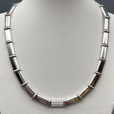 WEMPE EXKLUSIVES  COLLIER AUS 750/- WEIßGOLD 35 BRILLANTEN 0,70ct MASSIV - Bild 1 von 4