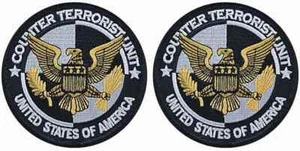 COUNTER TERRORISM UNIT USA EMBROIDERED PATCH || 2PC HOOK BACKING 3.5"X3.5" - Picture 1 of 1