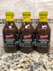 3 FLASCHEN Wells Hog Heaven Barbecue Sauce 18 Unzen BBQ Schweinefleisch Rib Fettfrei NC - Bild 1 von 6