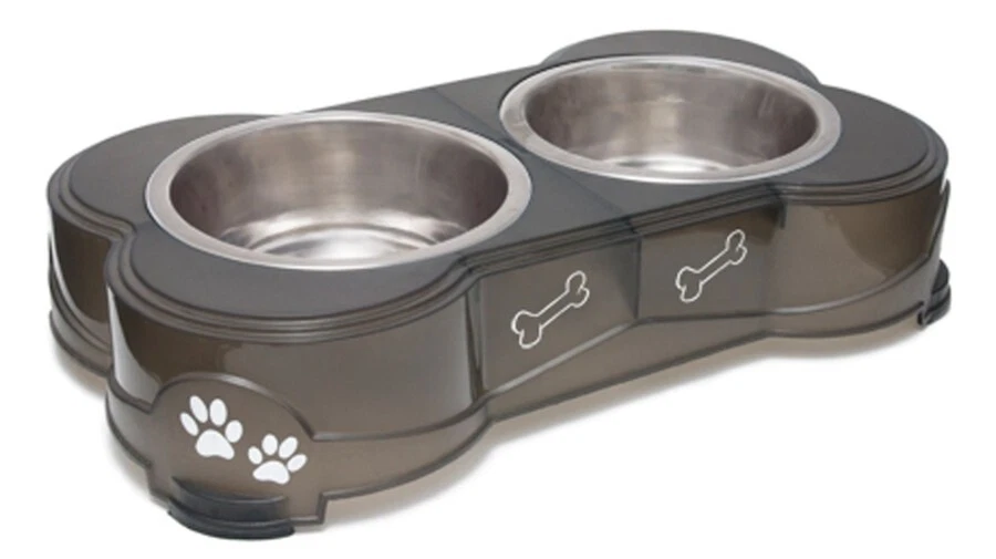 Loving Pets Double Diner Dog Bowl Espresso, SM - Image 1 of 1