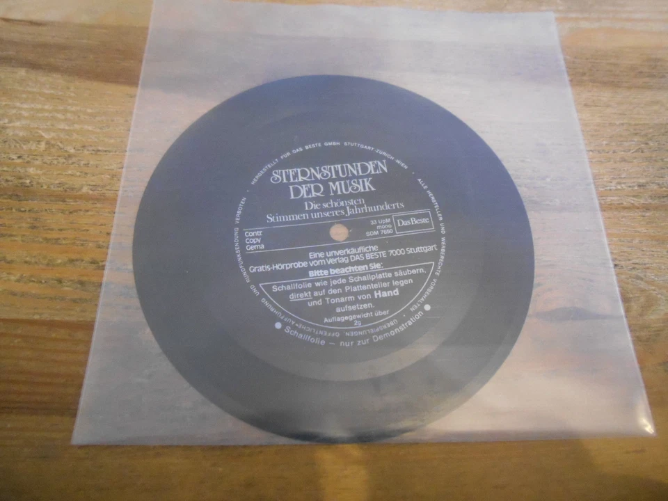 7" VA Sternstunden der Musik ( Song) DAS BESTE Promo Schallfolie Flexi disc only - Bild 1 von 1