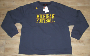 Jordan Michigan Wolverines Football Blue Sweatshirt Shirt size Men's XL
