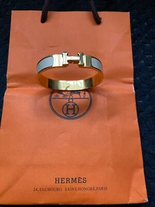 Used Herme Clic Clac Bracelet Beige and Gold Colourway - Picture 1 of 6