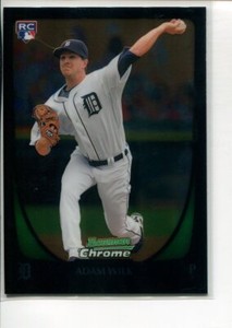2011 Bowman Chrome Draft Adam Wilk RC #98 Detroit Tigers