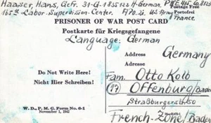 POW alemán celebrado APO 21, Istres, Francia, 1946, ver comentario (469) - Imagen 1 de 1