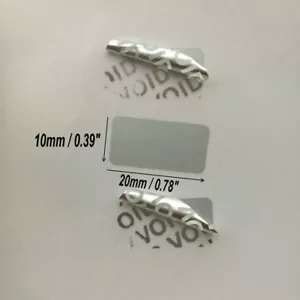 Blank Warranty Protection Tamper Proof seal sticker 3 rows matte silver 500PCS - Picture 1 of 3