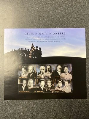 US 4384 Civil Rights Pioneers First Day Of Issue  Complete Sheet Of 6 Stamps - Image 1 of 2