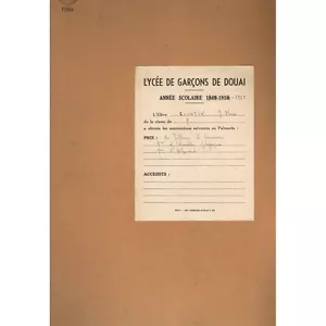 CAHIER LYCÉE de DOUAI de Jean-Marie COURTIN illustré Cartes et Dessins vers 1950 - Foto 1 di 11