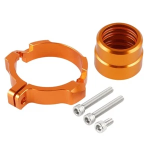CNC Pipe Flange Guard Collar Clamps For KTM 250 300 SX XC TPI 2017-2022 Orange - Picture 1 of 9