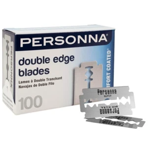 Double Edge Stainless Steel Blades 100 Pcs Comfort Coated Safety Barber Shaving - Picture 1 of 12