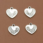  10 pièces pendentifs double face en alliage levier rouleau forme cœur