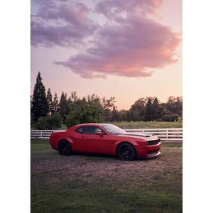 Dodge Challenger Hellcat #001 Premium High Resolution Automotive Art Print - Picture 1 of 12