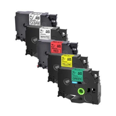 5x Compatible con Cinta de Etiqueta Brother PT310B TZ141 241 441 641 741 3/4" Foto 1 de 4