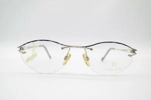 Gafas vintage Aigner EA 376 plata azul media marca montura gafas NOS - Imagen 1 de 6