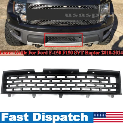 For Ford F150 SVT Raptor 2010-2014 Black Front Bumper Lower Grill Grille Cover - Image 1 of 4