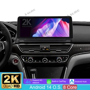 12.3'' 4+64GB For Honda Accord LX 2018-2021 Carplay Stereo Radio GPS Android 15 - Picture 1 of 20