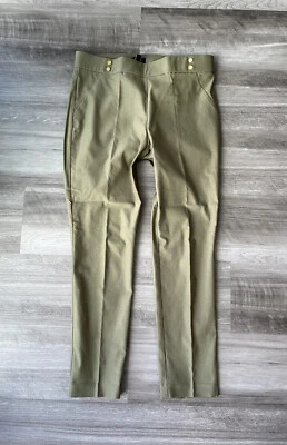 Jones New York Green Chino Stretch Pants Size 6 Flat Front - Image 1 of 4