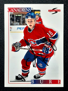 VALERI BURE AUTHENTIC AUTOGRAPH 1995-96 SCORE 95-96 NO 138        91737