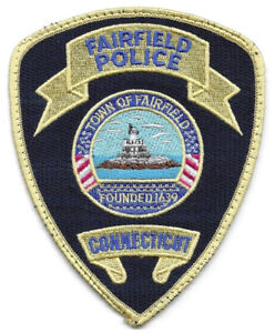 Fairfield CONNECTICUT CT Police patch gold trim supervisor