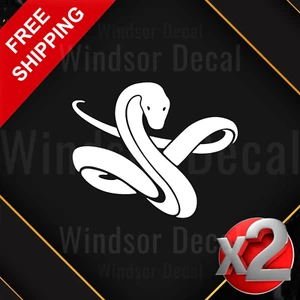 2X Snake Cobra Mustang Vinyl Decal Sticker Car Window Bumper Wall Tumbler 5" - Picture 1 of 6