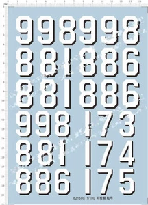 1/100 Sovremenny Destroyer 0-9 Hull Number Military Ship Model Water Slide Decal - Picture 1 of 1