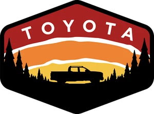 TOYOTA Vinyl Sticker Fits Tundra Retro TRD Offroad Adventure Pine Trees (x 2) - Bild 1 von 2
