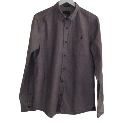 Tavik Gray Modern Beach Culture Button Up Shirt M - Image 1 of 4