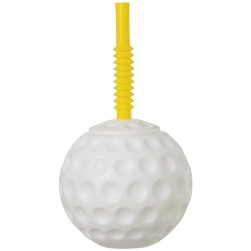 Golf Ball 10 oz Plastic Sippy Cup 6 1/2" x 3 1/2" x 3 1/2" Golf Decorations - Image 1 of 1