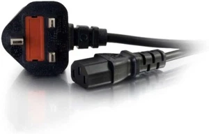 NEU Netzkabel UK Stecker auf Kaltgerätekabel PC Netz Wasserkocher Kabel C13 1m - Bild 1 von 1