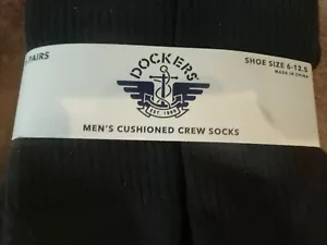 Dockers Herrensocken Crew Cushione, 6 Paar Größe 6-12,5 schwarz schneller Versand (2 Po-2) - Bild 1 von 5