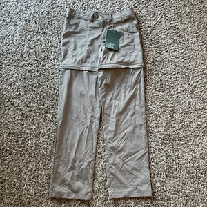 LL Bean Boys Girls Trekking Zip Off convertible Pants Nylon size 12 grey - Picture 1 of 7